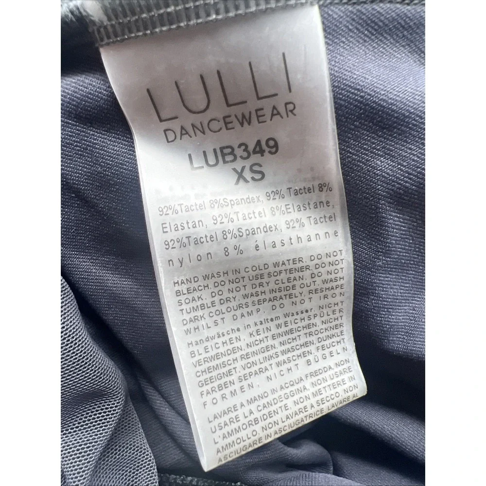 Lot Of 2 Lulli Dancewear Ballet Rosa Gray Green Mesh Leotard LUB349 XS Women